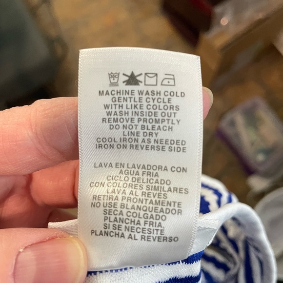 Bonnie Jean Blue and White Striped Kids‎ Dress size 5 - Picture 7 of 9